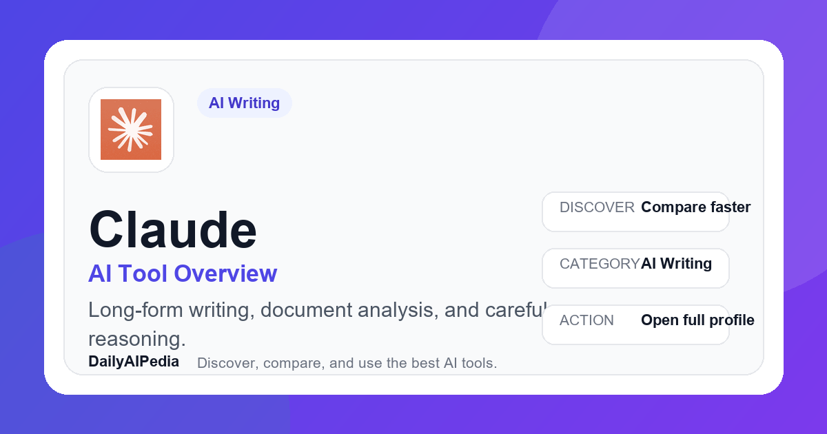 Claude: AI Tool Overview