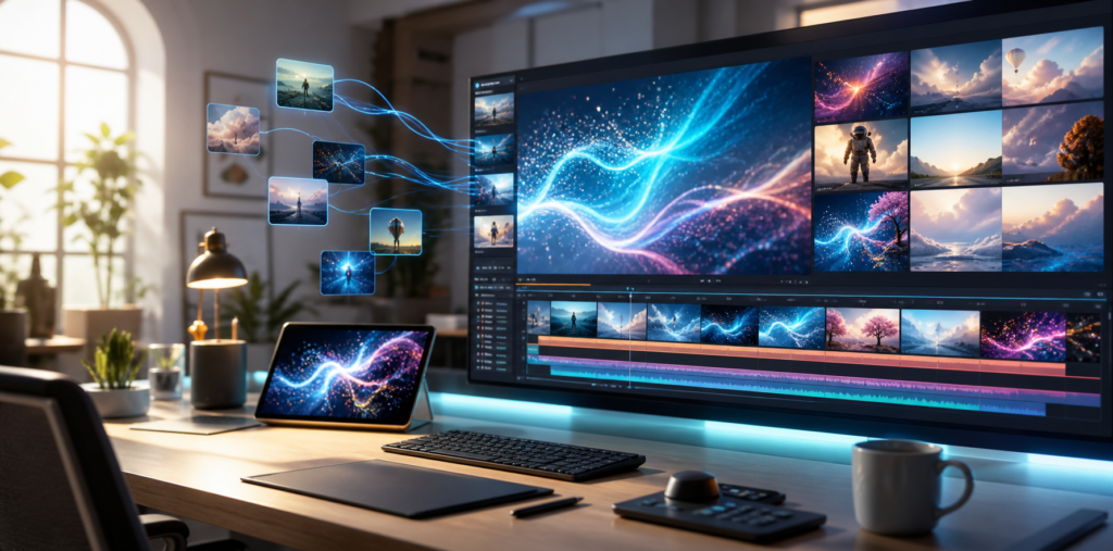 AI video creation workspace inspired by BytePlus Lumina updates