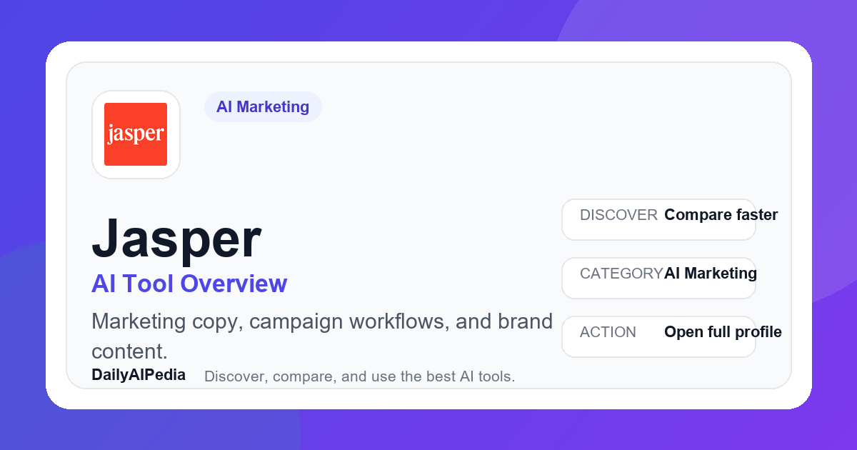 Jasper: AI Tool Overview