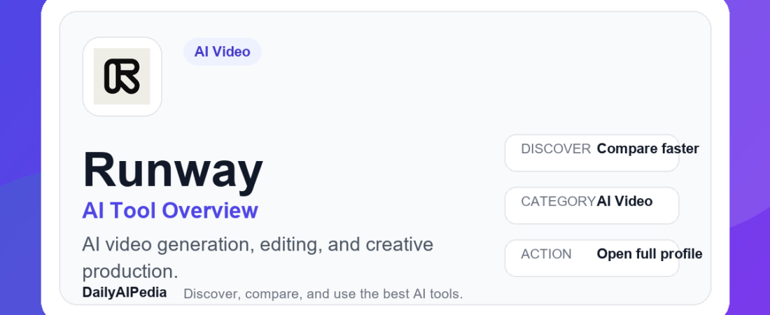 Runway: AI Tool Overview