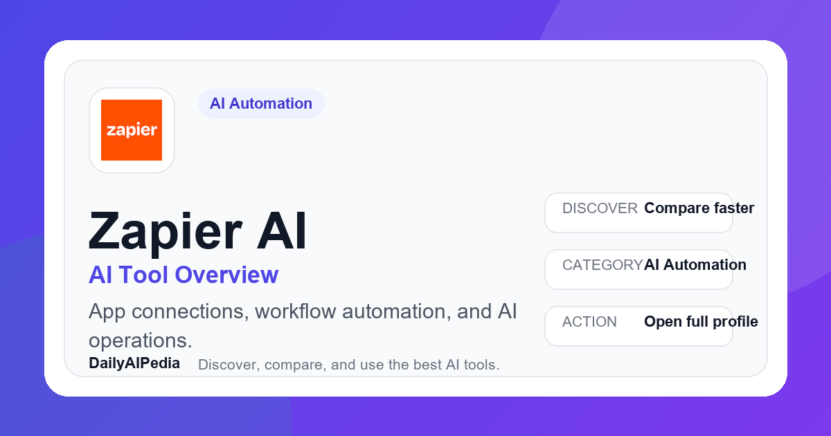 Zapier AI: AI Tool Overview