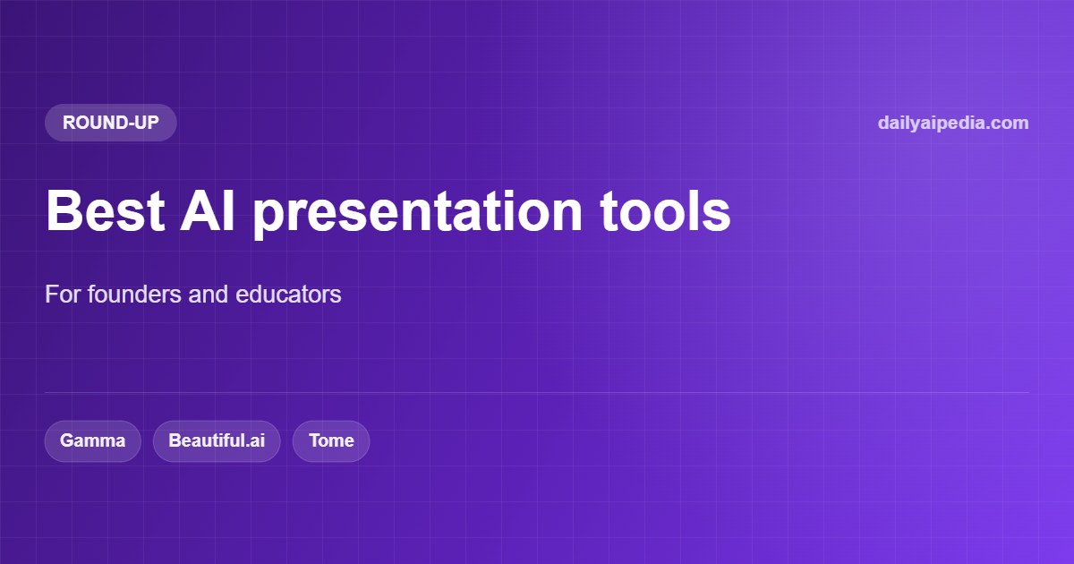 Best AI Presentation Tools for Founders and Educators