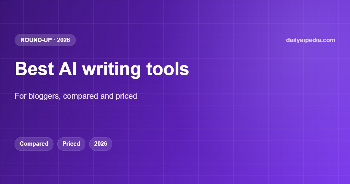 Best AI Writing Tools for Bloggers in 2026: Compared and Priced