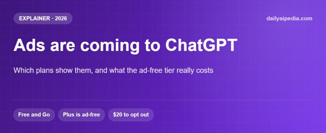 Ads Are Coming to ChatGPT: Which Plans Show Them and What It Costs to Opt Out