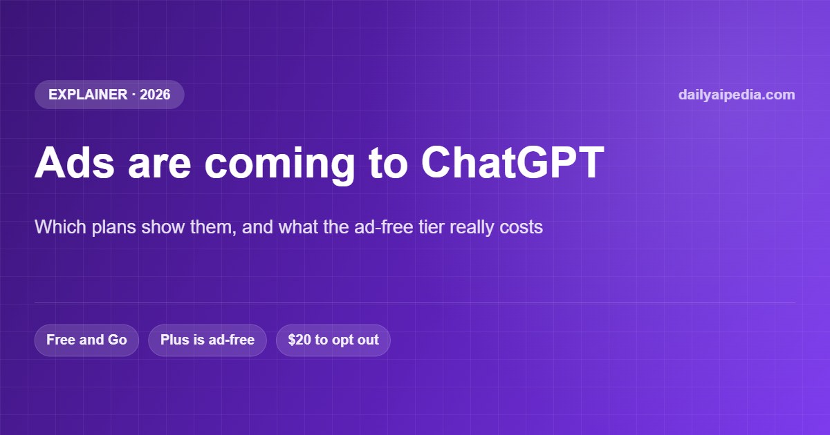 Ads Are Coming to ChatGPT: Which Plans Show Them and What It Costs to Opt Out