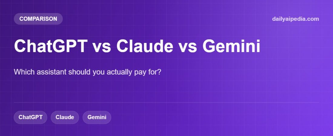 ChatGPT vs Claude vs Gemini: Which AI Assistant Should You Use?