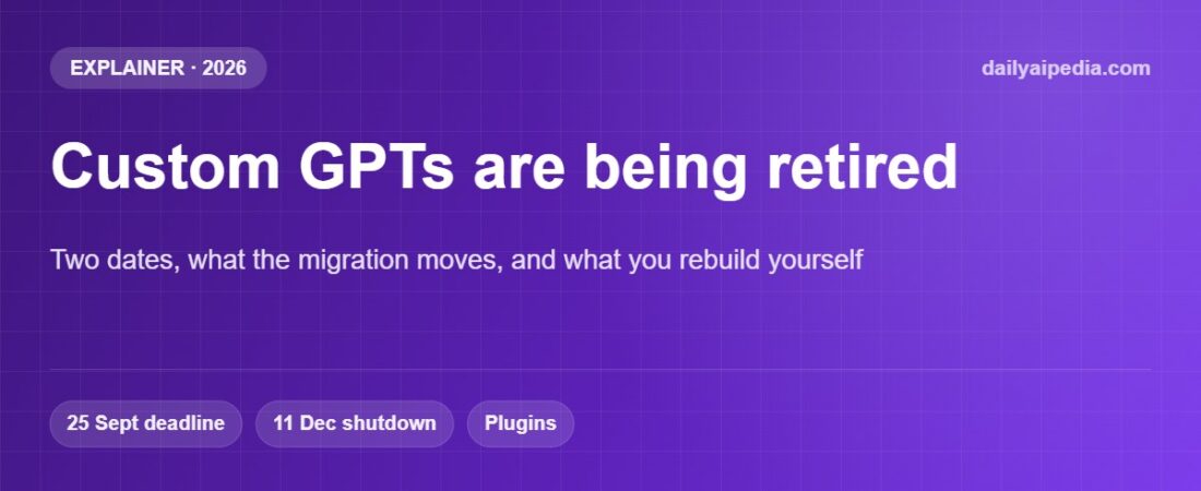 Custom GPTs Are Being Retired: Dates, What Transfers, and What You Rebuild