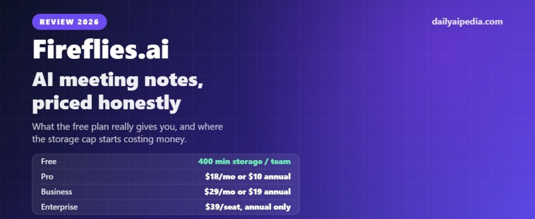 Fireflies.ai Review 2026: AI Meeting Notes, Storage Limits and Pricing