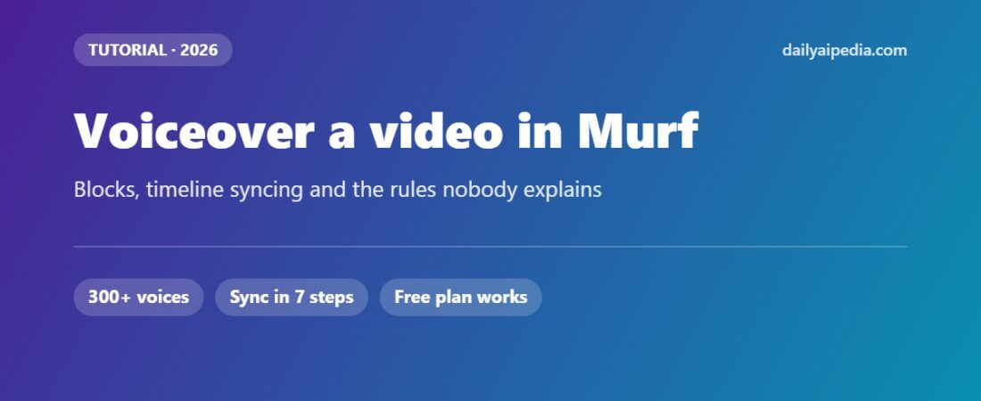 How to Add an AI Voiceover to a Video in Murf Studio, Step by Step