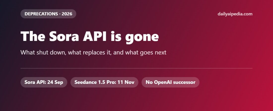 The Sora API Is Gone: What Shut Down, What Replaces It, and What Retires Next
